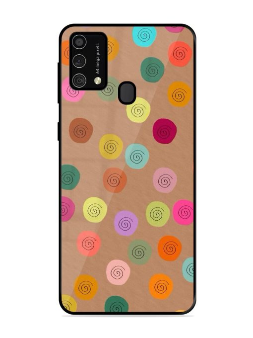 Swirly Dots On Kraft Glossy Soft Edge Case for Samsung Galaxy F41 Chachhi