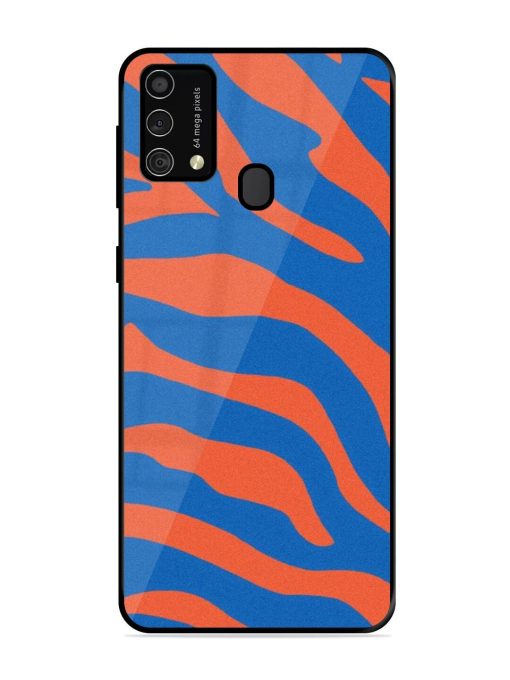 Zebra Stripes In Blue And Orange Glossy Soft Edge Case for Samsung Galaxy F41 Chachhi