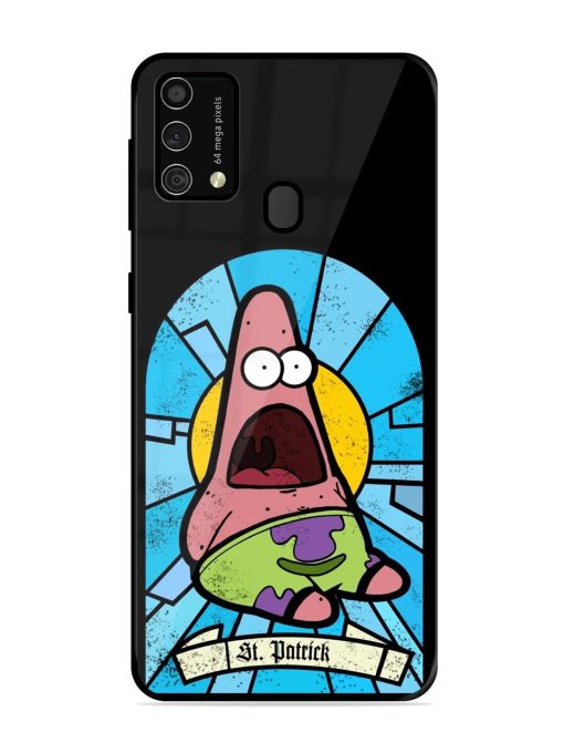 St. Patrick'S Day Stained Glass Patrick Star Glossy Soft Edge Case for Samsung Galaxy F41