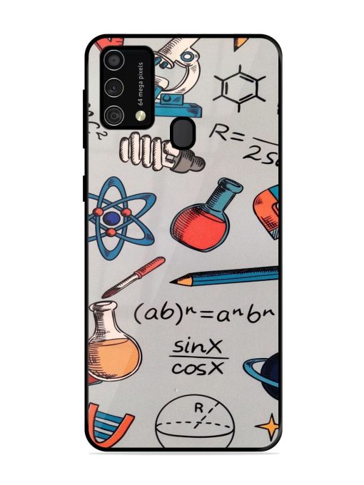 Science Doodle Delight Glossy Soft Edge Case for Samsung Galaxy F41 Chachhi