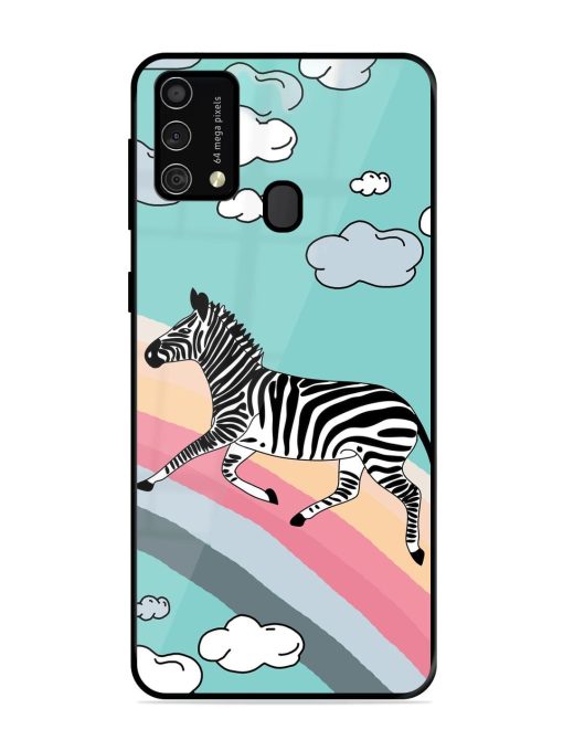 Zebra On A Rainbow Glossy Soft Edge Case for Samsung Galaxy F41 Chachhi