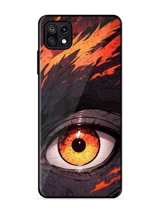 Inferno Gaze Glossy Soft Edge Case for Samsung Galaxy F42 (5G) Chachhi