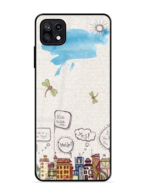 Doodle City Glossy Soft Edge Case for Samsung Galaxy F42 (5G) Chachhi