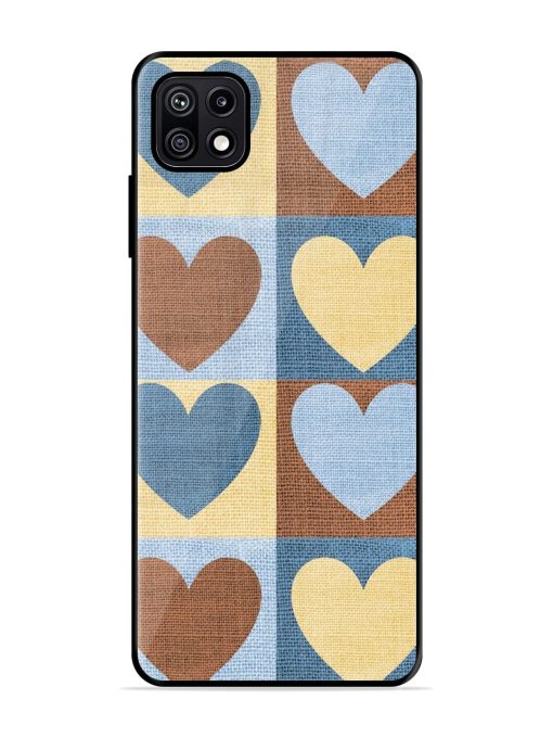 Hearts On Canvas Glossy Soft Edge Case for Samsung Galaxy F42 (5G)