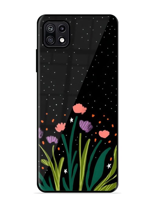 Midnight Bloom Glossy Soft Edge Case for Samsung Galaxy F42 (5G) Chachhi