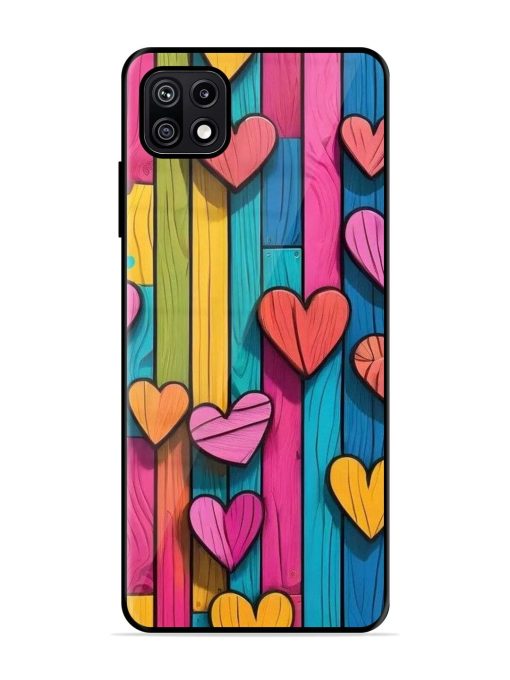 Rainbow Of Hearts Glossy Soft Edge Case for Samsung Galaxy F42 (5G) Chachhi