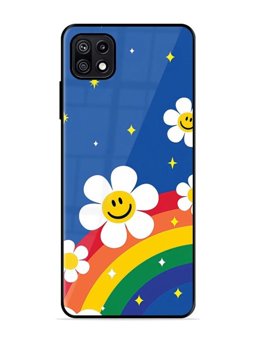 Happy Daisies And Rainbow Sky Glossy Soft Edge Case for Samsung Galaxy F42 (5G) Chachhi