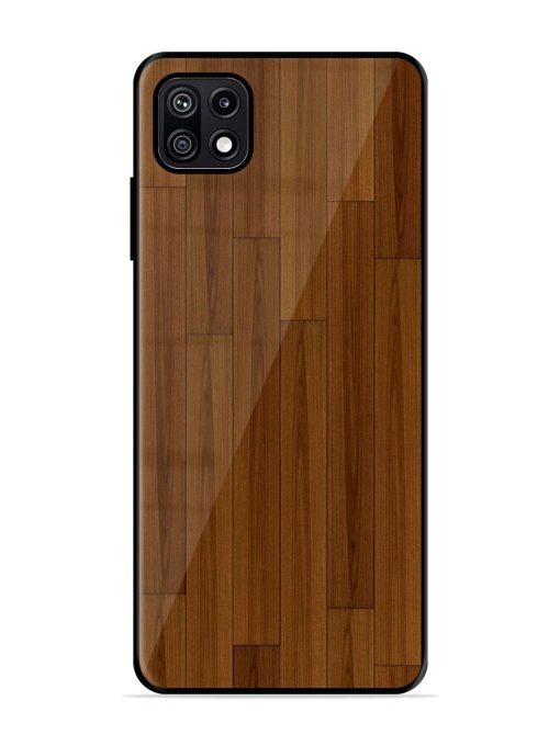 Warm Woodgrain Glossy Soft Edge Case for Samsung Galaxy F42 (5G) Chachhi