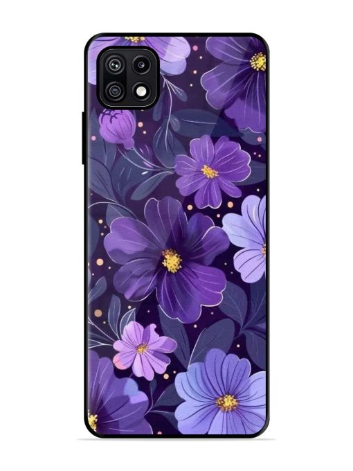 Purple Paradise Glossy Soft Edge Case for Samsung Galaxy F42 (5G) Chachhi