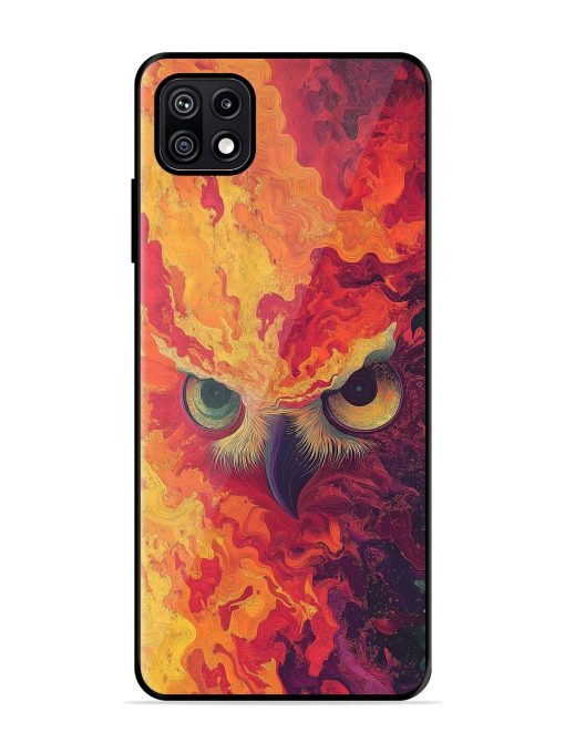 Fiery Owl Glossy Soft Edge Case for Samsung Galaxy F42 (5G) Chachhi