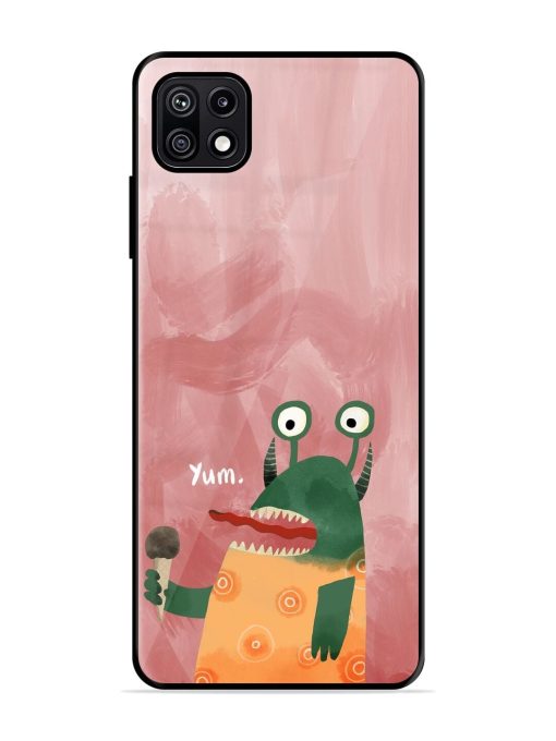 Hungry Monster Glossy Soft Edge Case for Samsung Galaxy F42 (5G) Chachhi