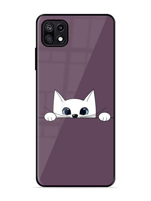 Peek-A-Boo Kitty Glossy Soft Edge Case for Samsung Galaxy F42 (5G) Chachhi