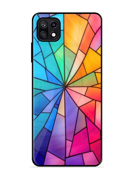 Stained Glass Kaleidoscope Of Colors Glossy Soft Edge Case for Samsung Galaxy F42 (5G) Chachhi