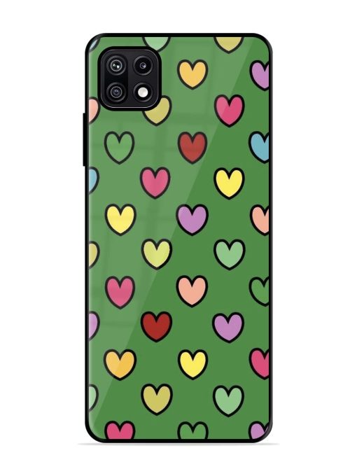 Rainbow Heart Parade Glossy Soft Edge Case for Samsung Galaxy F42 (5G) Chachhi