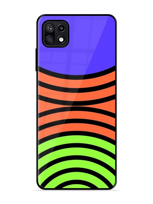 Psychedelic Stripe Symphony Glossy Soft Edge Case for Samsung Galaxy F42 (5G) Chachhi