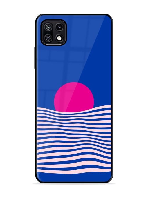 Pink Sunset Over Blue Waves Glossy Soft Edge Case for Samsung Galaxy F42 (5G) Chachhi