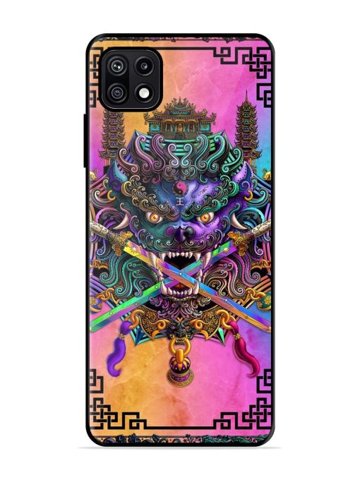 Psychedelic Fu Dog Tapestry Glossy Soft Edge Case for Samsung Galaxy F42 (5G) Chachhi