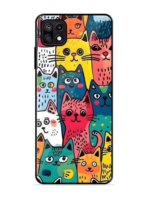 Feline Frenzy Glossy Soft Edge Case for Samsung Galaxy F42 (5G) Chachhi