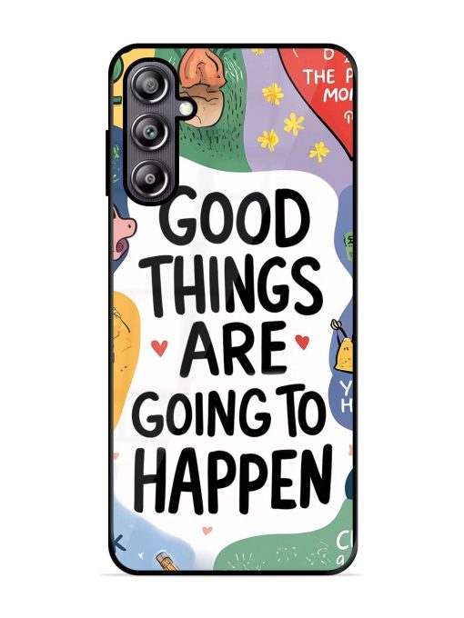 Uplifting Scribbles Glossy Soft Edge Case for Samsung Galaxy F54 (5G) Chachhi