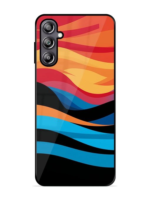 Blazing Currents Glossy Soft Edge Case for Samsung Galaxy F54 (5G) Chachhi