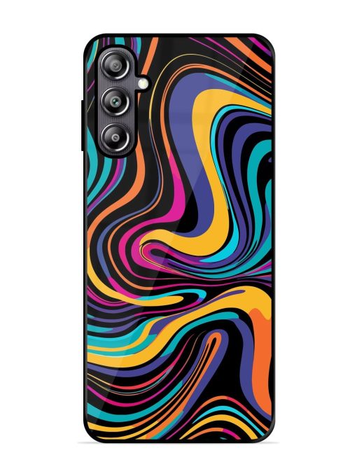 Psychedelic Swirl Glossy Soft Edge Case for Samsung Galaxy F54 (5G) Chachhi