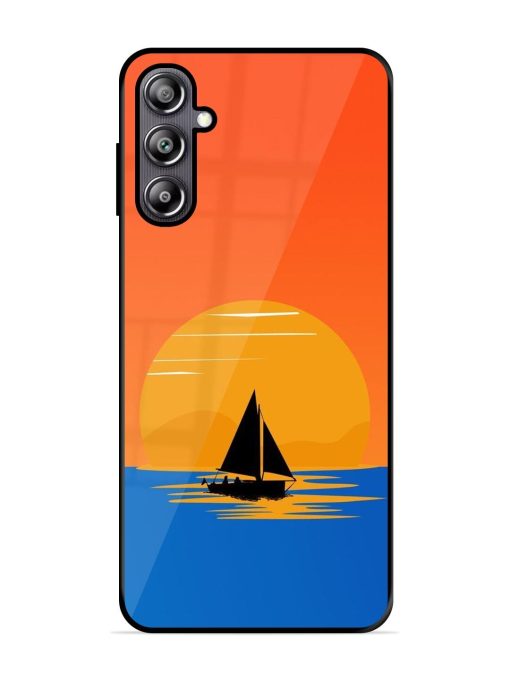 Sunset Sail Glossy Soft Edge Case for Samsung Galaxy F54 (5G) Chachhi