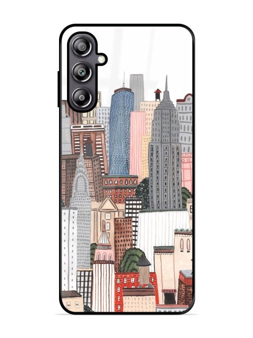 Cityscape Dreams Glossy Soft Edge Case for Samsung Galaxy F54 (5G) Chachhi