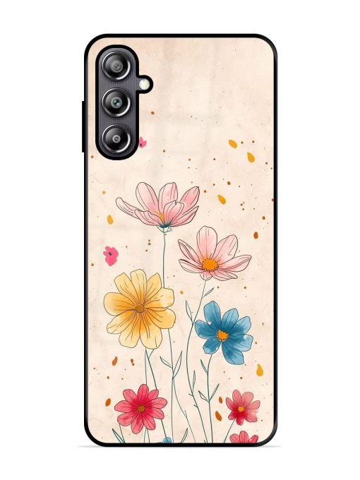 Delicate Bloom Glossy Soft Edge Case for Samsung Galaxy F54 (5G) Chachhi