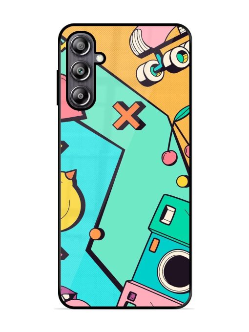 Retro Remix Glossy Soft Edge Case for Samsung Galaxy F54 (5G) Chachhi