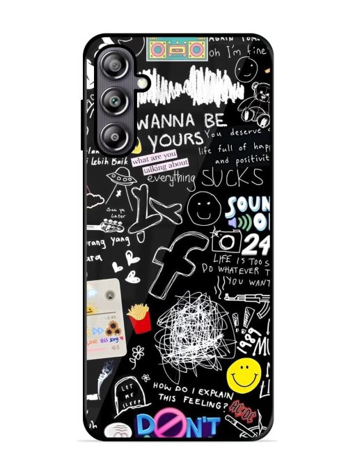 Doodle Diary Glossy Soft Edge Case for Samsung Galaxy F54 (5G) Chachhi