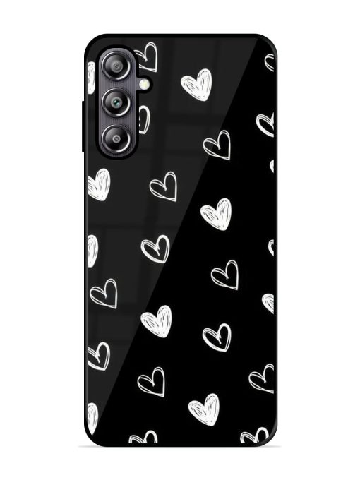 Scattered Hearts Glossy Soft Edge Case for Samsung Galaxy F54 (5G) Chachhi