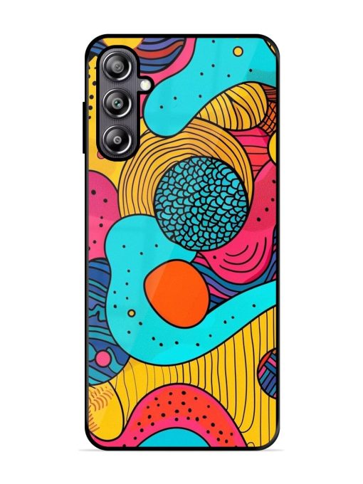 Psychedelic Patterns Glossy Soft Edge Case for Samsung Galaxy F54 (5G) Chachhi