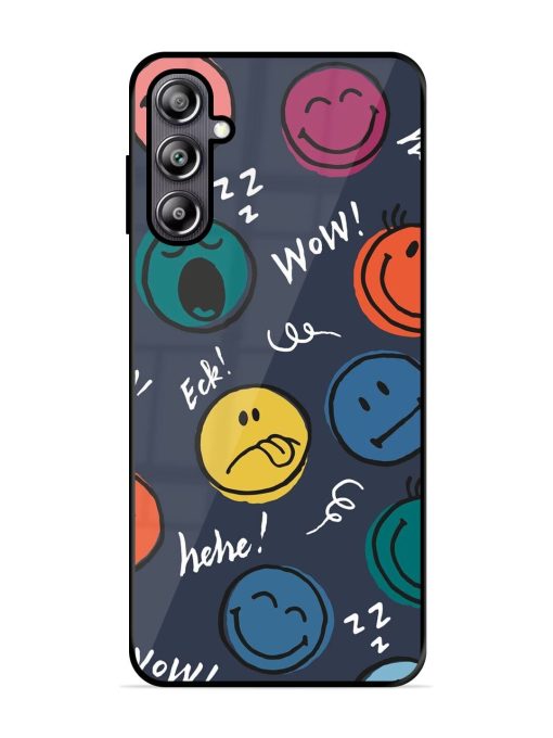 Emoticon Parade Glossy Soft Edge Case for Samsung Galaxy F54 (5G) Chachhi