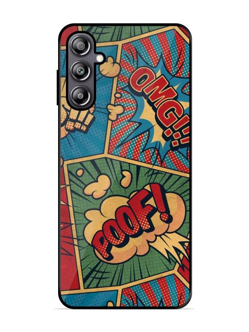 Comic Book Chaos Glossy Soft Edge Case for Samsung Galaxy F54 (5G) Chachhi