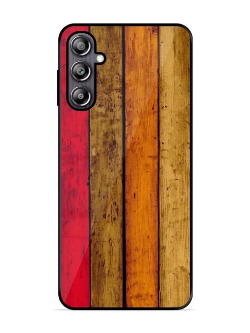 Colorful Woodgrain Glossy Soft Edge Case for Samsung Galaxy F54 (5G) Chachhi