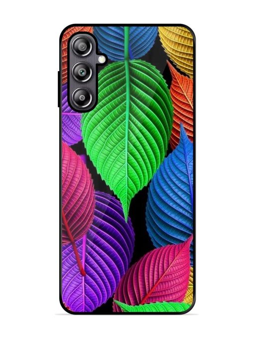 Rainbow Leaf Symphony Glossy Soft Edge Case for Samsung Galaxy F54 (5G) Chachhi