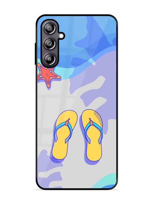 Sandy Toes And Salty Seas Glossy Soft Edge Case for Samsung Galaxy F54 (5G) Chachhi