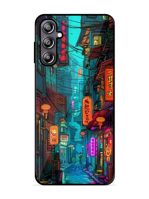 Neon Nightscape Glossy Soft Edge Case for Samsung Galaxy F54 (5G) Chachhi