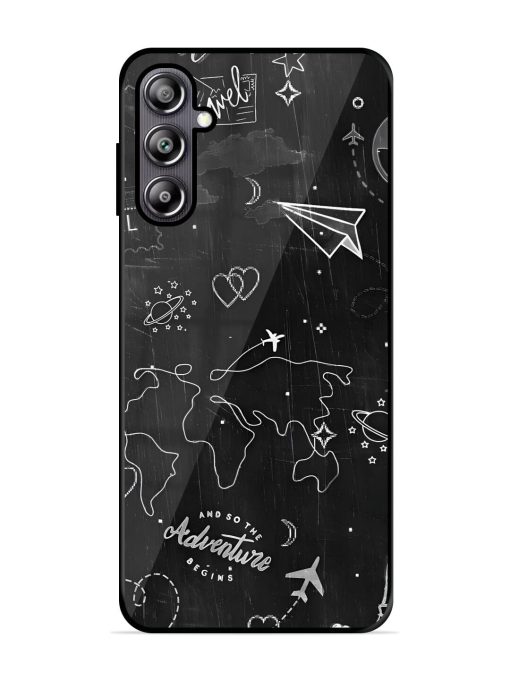 Wanderlust Sketchbook Glossy Soft Edge Case for Samsung Galaxy F54 (5G) Chachhi