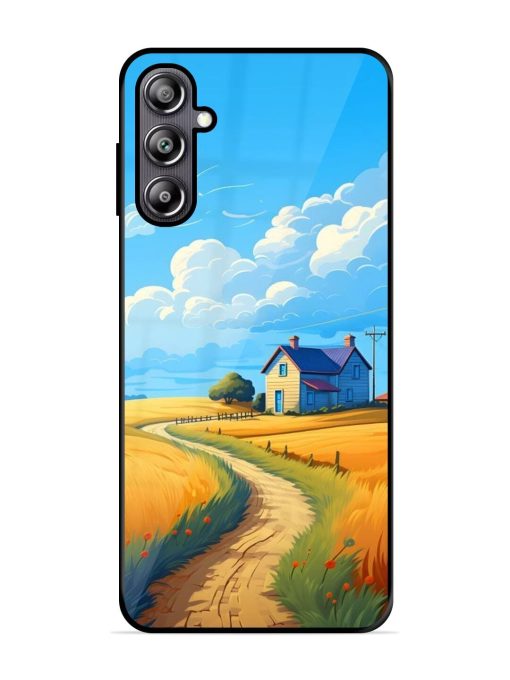 Countryside Cottage Glossy Soft Edge Case for Samsung Galaxy F54 (5G) Chachhi