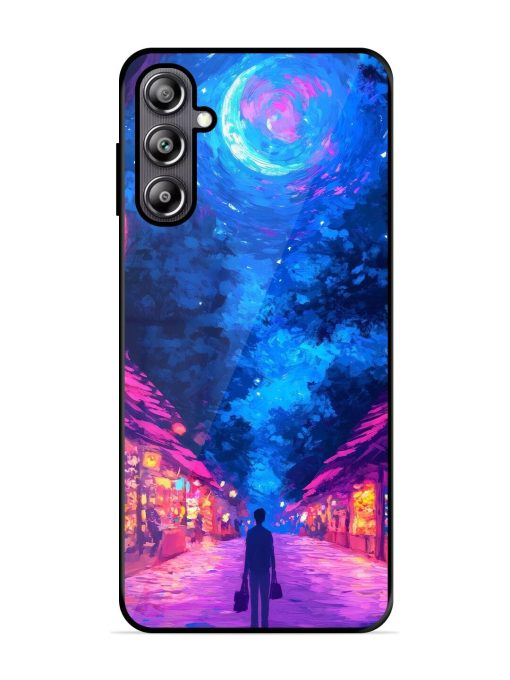 Neon Nightscape Glossy Soft Edge Case for Samsung Galaxy F54 (5G) Chachhi