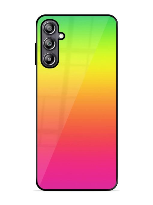 Rainbow Gradient Glossy Soft Edge Case for Samsung Galaxy F54 (5G) Chachhi