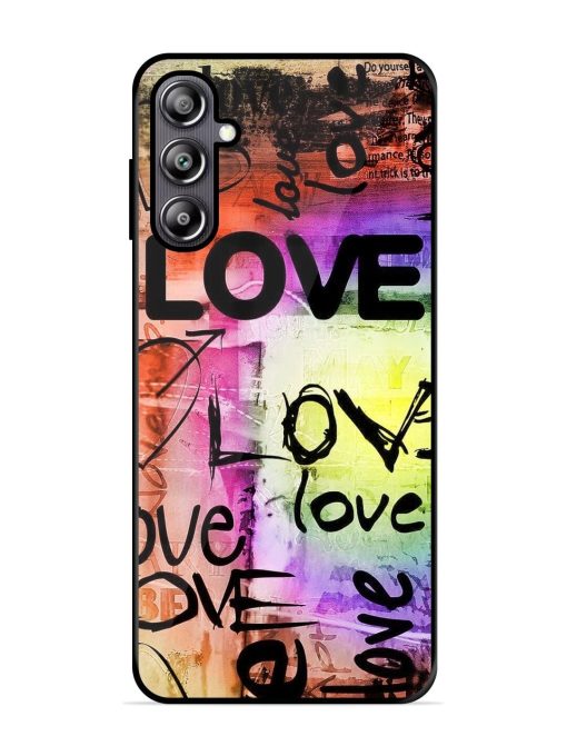 Love Graffiti Glossy Soft Edge Case for Samsung Galaxy F54 (5G) Chachhi