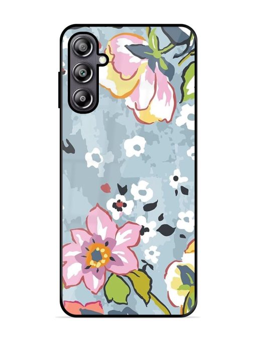 Floral Fantasy Glossy Soft Edge Case for Samsung Galaxy F54 (5G) Chachhi