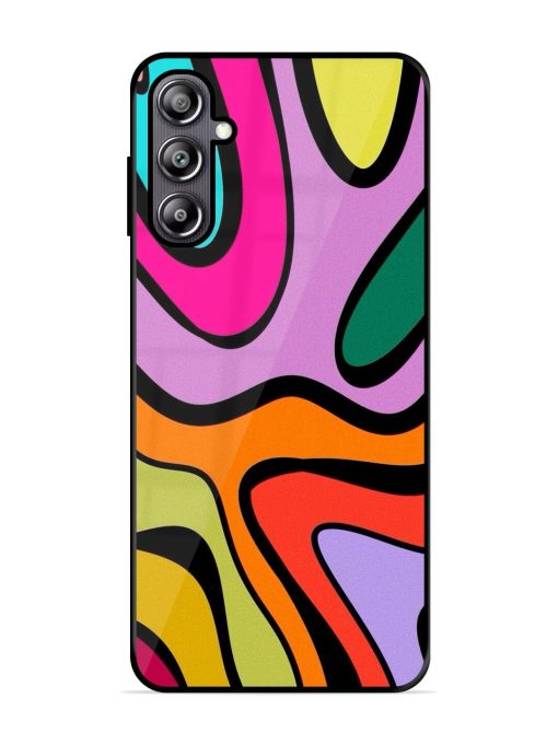 Groovy Swirls Glossy Soft Edge Case for Samsung Galaxy F54 (5G) Chachhi