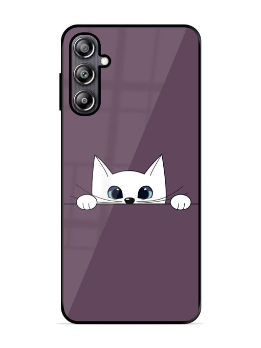 Peek-A-Boo Kitty Glossy Soft Edge Case for Samsung Galaxy F54 (5G)