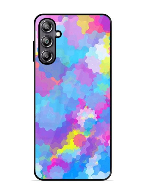 Psychedelic Cloud Burst Glossy Soft Edge Case for Samsung Galaxy F54 (5G) Chachhi