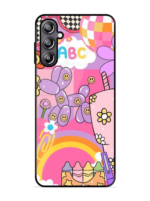 Whimsical Y2K Chaos Glossy Soft Edge Case for Samsung Galaxy F54 (5G) Chachhi