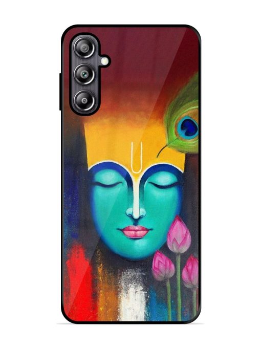 Divine Tranquility: The Face Of Krishna Glossy Soft Edge Case for Samsung Galaxy F54 (5G) Chachhi