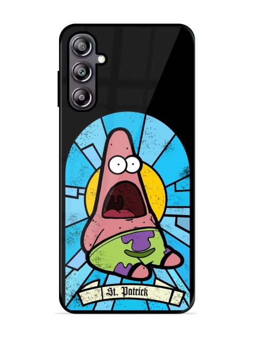 St. Patrick'S Day Stained Glass Patrick Star Glossy Soft Edge Case for Samsung Galaxy F54 (5G) Chachhi